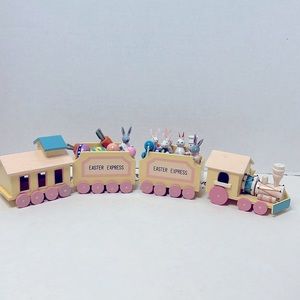 Wooden Easter train set